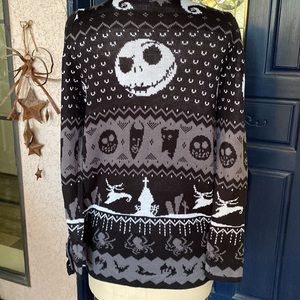 Disney NIGHTMARE Before CHRISTMAS Cardigan Style Open-Front Sweater Coat Jacket